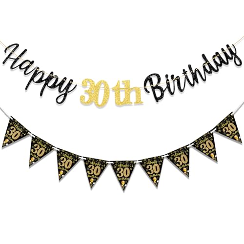 30th Birthday Decorations Banner For Women Men Him Her