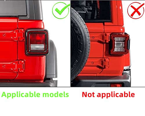 Poetryxiao Tail Light Cover Guard With Paw Print Style (Halogen Tail Light) For Jeep Wrangler 2018-2022 Jl Sport/Sports(Paw Print) #TOP1