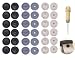 Y-Axis Seat Belt Button Buckle Clip Stop - Universal Fit Stopper Kit (Black + Beige + Grey, 18 Sets)