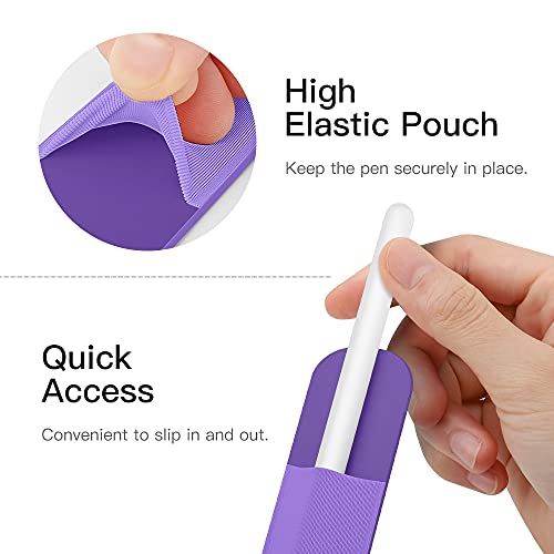 Image of MoKo Adhesive Pencil Case Holder Sticker for Apple Pencil, Purple