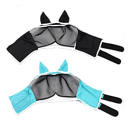 YIJU Máscara Pony Horse Fly Stretchable com Orelhas Anti UV Fluxo de ar Previne Insetos Insetos Arqu