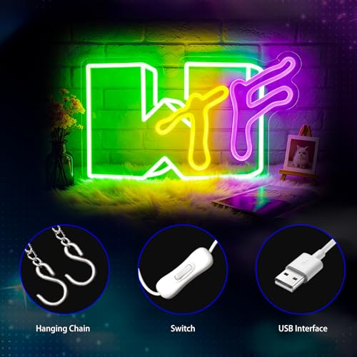 Image of Neon Sign, Neon Signs for Wall Decor LED Light Up Signs Home Decor for Gaming Room Bedroom Club Party Bar Shop USB Operated