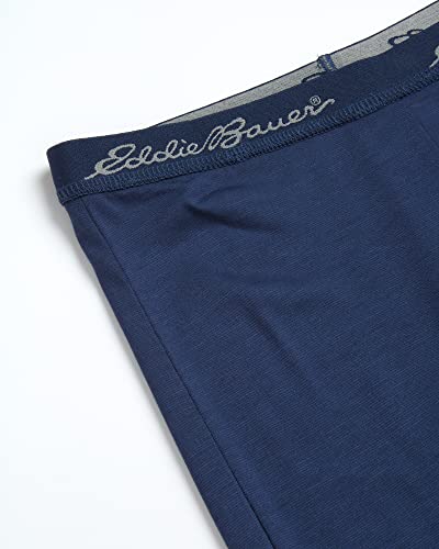 Eddie Bauer Kids' Thermal Underwear Set - 2 Piece Performance Base Layer Long Sleeve T-Shirt And Leggings (3-16), Size 7/8, Navy Blue #TOP2