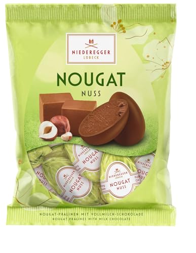 Niederegger | Nougat Eier | 1x 87g | Nuss-Nougat-Eier, umhüllt von Vollmilch-Schokolade | Osterpräsent | Ostereier