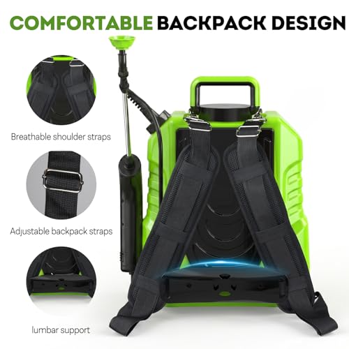 Battery Powered Backpack Sprayer 4.2 Gallon 100 PSI Electric Garden Sprayer — view 5