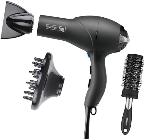 Infiniti PRO CONAIR Hair Dryer with Diffuser, Professional AC Mot...