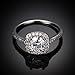 Winter.Z Womens Jewelry Circular Bead Square Ring Diamond Platinum Ring Wedding Size 9