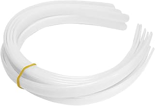 HipGirl Bulk Plain Craft Plastic Headbands for DIY - 12pc White Headbands for Women, Girls, and Teens