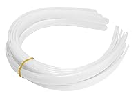 Vista 1 de HipGirl Diademas de plástico lisas a granel para manualidades, 12 diademas blancas para mujeres, niñas y adolescentes