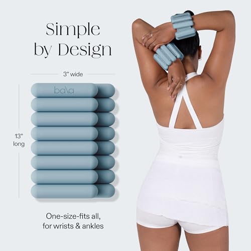 Image of Bala Bangles Wrist & Ankle Weights for Women & Men - Adjustable Weighted Bands - Soft Silicone Arm & Leg Weights for Pilates, Yoga, Walking, Barre, Home Workout & Strength Training Exercise