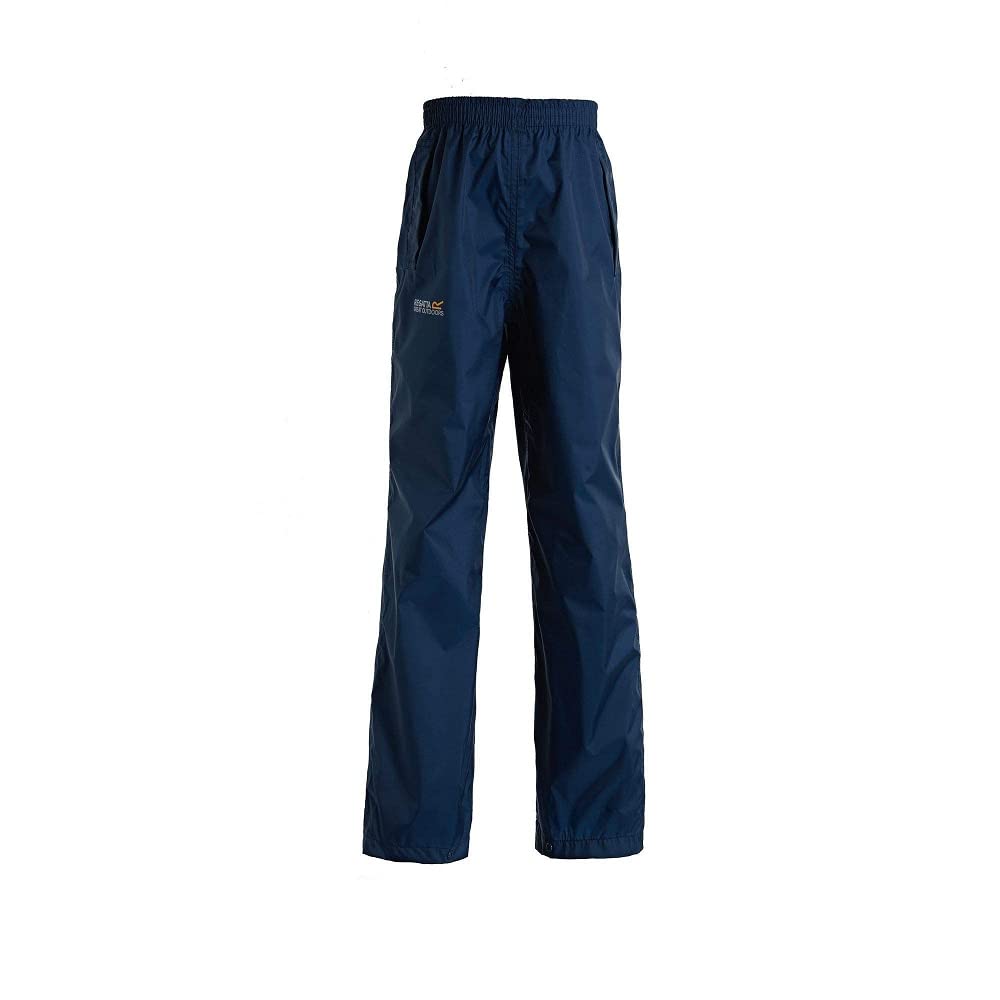 Regatta Kids Pack It Waterproof Packaway Outdoors Overtrousers Blue