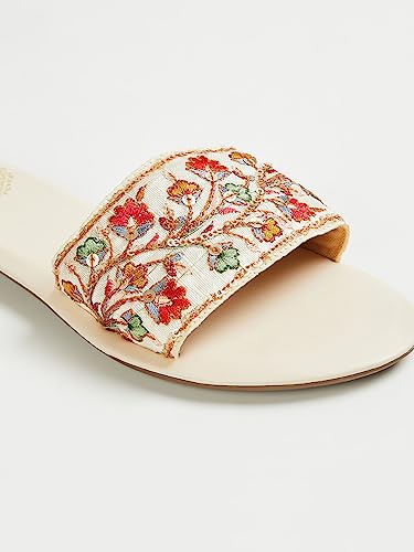 Image of MELANGE womens 1000012217514-beige Ballet Flat