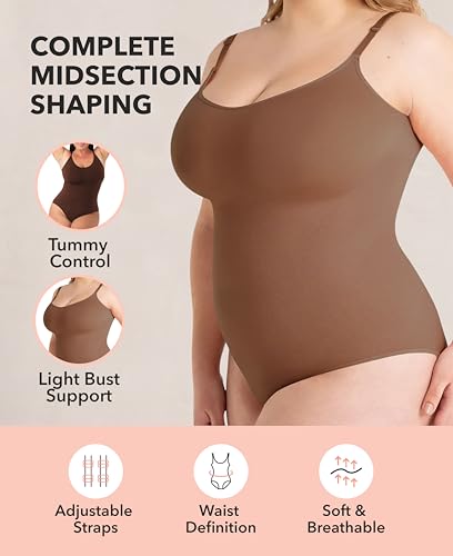 Image of SHAPERMINT Brief & Thong Bodysuit - Tummy Control Seamless Body Shaper, Shapewear for Women Small to Plus Size