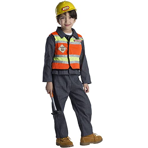Dress Up America Tenue de costume de travailleur de construction d’enfants, Multicolore, T4(3-4 ans)
