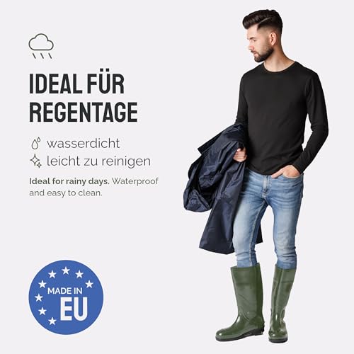 Ladeheid Gummistiefel Herren hoch Erwachsene wasserdichte Regenschuhe LA-914 (Grün, 44 EU)