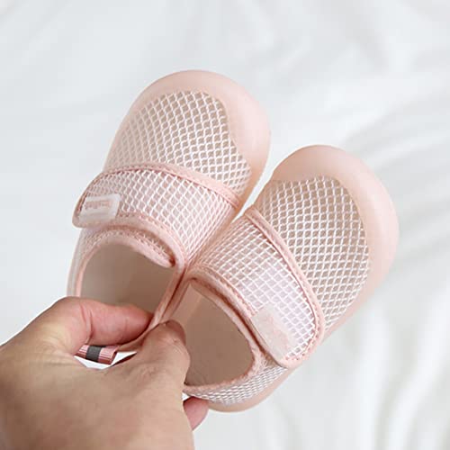 Baby Boy Girl Shoes Lightweight Breathable Toddler Mesh Sneakers Beach Water Shoes Non-Slip First Walking Shoes 6 9 12 18 24 Months(12-18 Months, 1-Pink) #TOP7