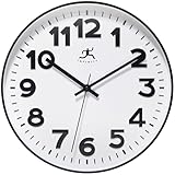 Infinity Instruments Orbit Wall Clock, Black, 12'