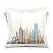 PUXUQU Housse de coussin décorative carrée 50,8 x 50,8 cm New York City Américain Housse de coussin pour canapé, chambre à coucher, voiture