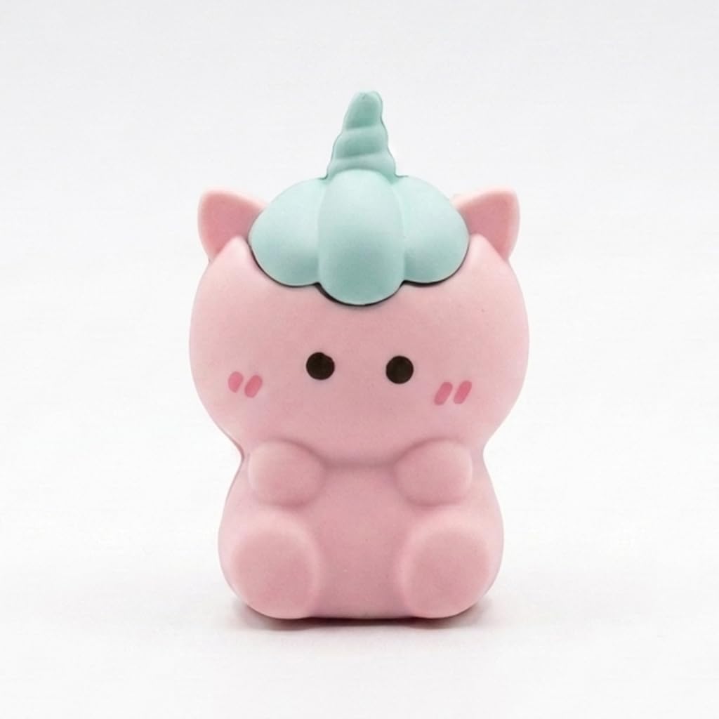 Excellent Baby Cute Unicorn 2-in-1 Pencil Sharpener and Eraser, Pink, Cartoon Stationery for Kids, School and Return Gifts-image-2