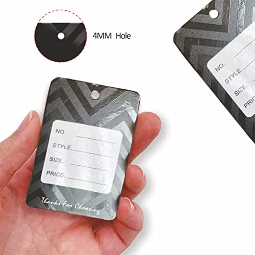 Image of DEEPTAGS Paper Price MRP Tag Labels with Black Loop Pins, 300 PCS