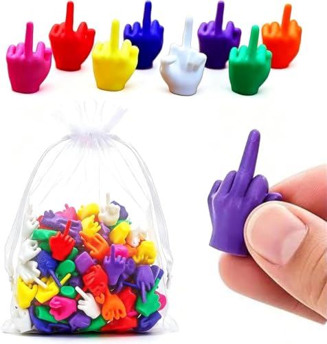 100 tiny middle fingers — endlessly versatile for passive-aggressive desk arrangements, party favors, or leaving in a coworker's keyboard.