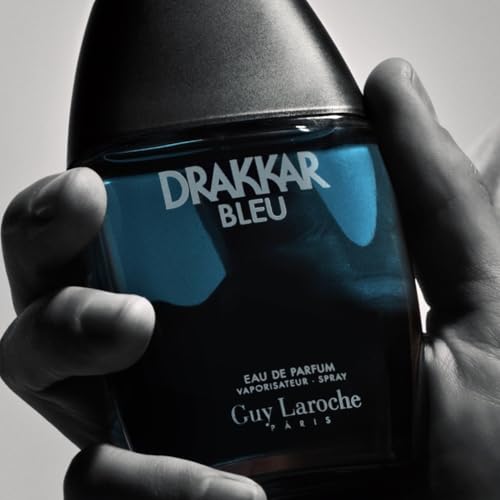 Image of Guy Laroche Drakkar Bleu Eau de Parfum | Long Lasting Aromatic Fougere Fragrance for Men | Fresh Lemon, Mandarin, Coriander & Juniper | Basil, Rosemary, Cedar & Vetiver | Intense Masculine Fragrance Spray | Bold Signature Mens Perfume Gift | 100ml