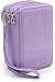 Produktbild Niutop 72 PU Leder Buntstifte Federmäppchen Mit Reißverschluss Großer Kapazität Bleistiftkasten Stationary Pouch Makeup Case Kosmetiktasche (Violett)