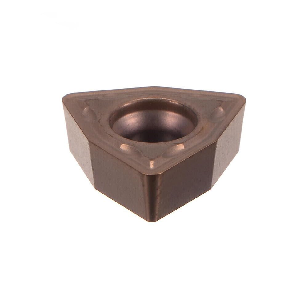 Lecreatekit WCMT050308FN ACZ330 Hartmetall-Wendeschneidplatte für U-Bohrer, PVD-beschichtet, Halbfinishing & Finishing, 10 Stück