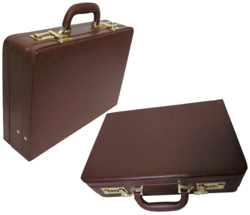 Amerileather Expandable Executive Faux Leather Attache Case(#2893-8)