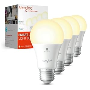 Sengled Alexa Light Bulb, S1 Auto Pairing with Alexa Devices, Warm Light Bulbs, Smart Light (Alexa), Bluetooth Mesh Smart Home Lighting, E26 60W Equivalent, 800LM, Soft White (2700k), (Pack of 4)