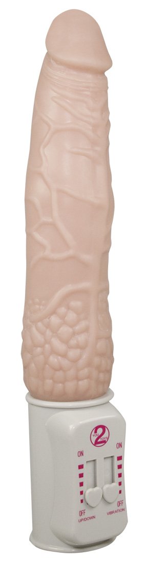 You2Toys Penis-Shaped Skin-Coloured Vibrator with Thrust-Function