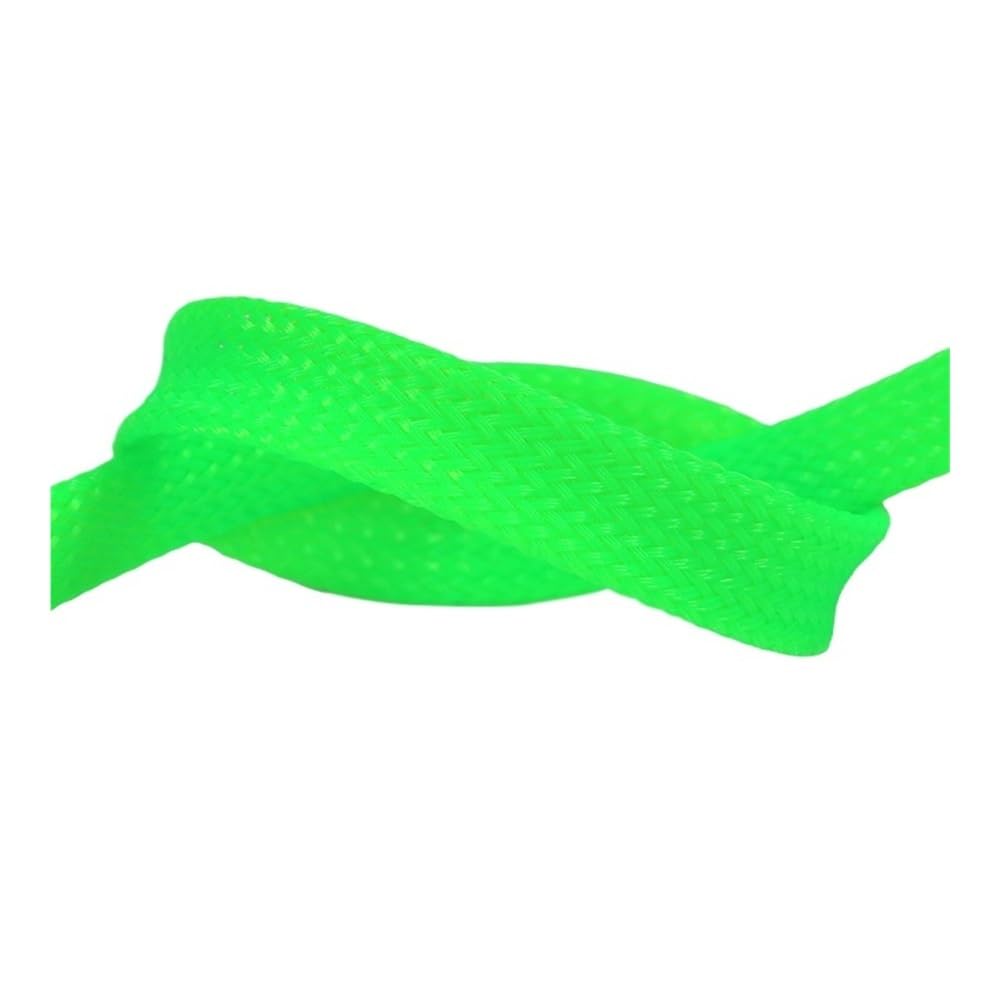 Gaine tressée en PET haute densité pour câbles électriques Vert 2/4/6/8/10/12/14/16/20/25/30/40 mm