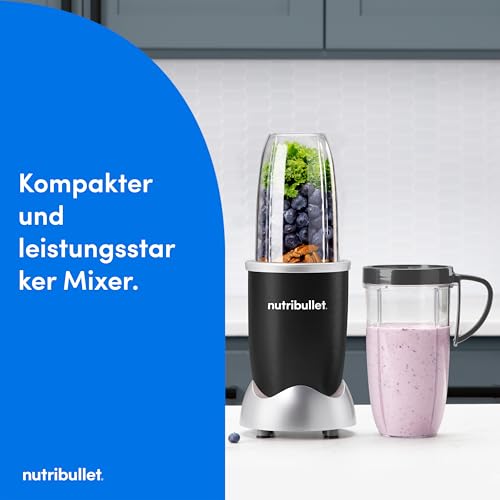 nutribullet Original 600, Elektrischer Mixer, Zerkleinerer, Smoothiemixer, Smoothie Maker, 600 W, Schwarz, NB603B – Bild 3