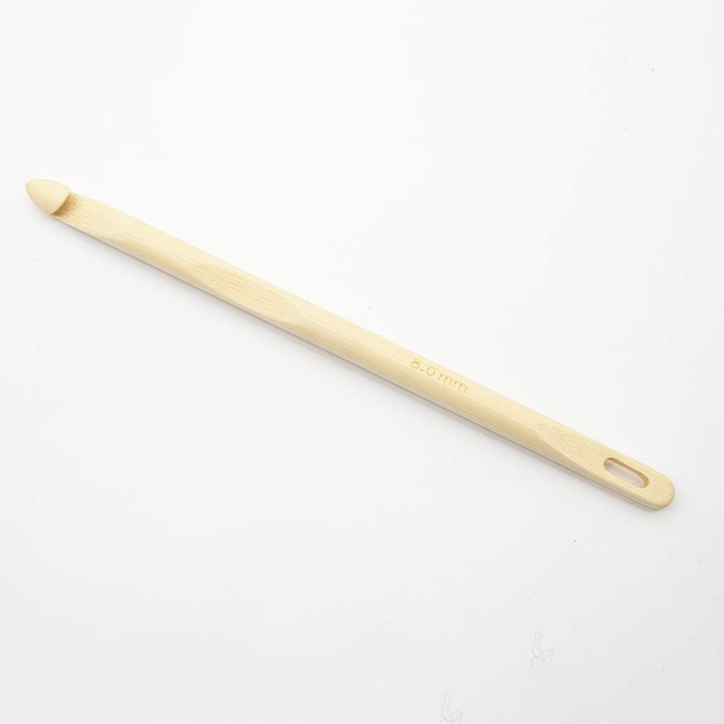 Youngy Locker Hook, 3Pieces 4/6/8mm Wooden Locker Hook Crochet Thread Needles Hand Knitting Tool Crafts