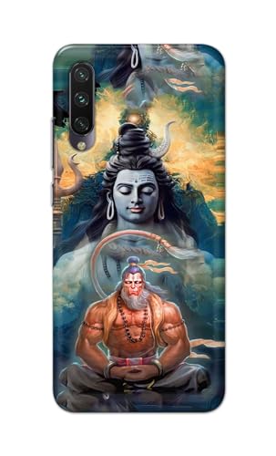 Image of PRINTFIDAA Printed Hard Back Cover Case for Mi A3 Back Cover (Lord Shiva and Hanuma) -112