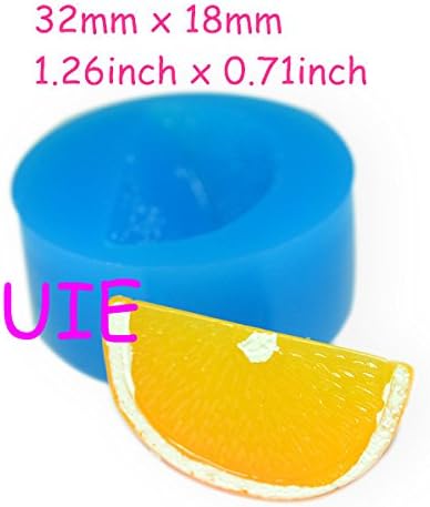 050LBS 3D Orange Slice Mold Fruit Silicone Mold 32mm - Cupcake Decoration Bakeware Polymer Clay Molds, Mold Food Safe