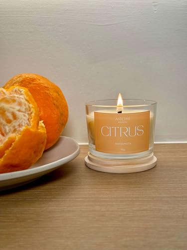 Aromi Maison - Vela Aromática Citrus - Bergamota 95g | Feita com Cera de Coco