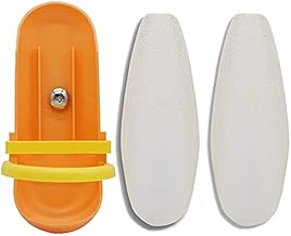 5.9"-6.53" Large Bird Cuttlebone for Parakeets, Cuddle Bone with Plastic Holder, Cuttlefish Bone for Sharp Beaks, Natural Birds Calcium Suitable for Parrots Cockatiels Budgie, 2pcs