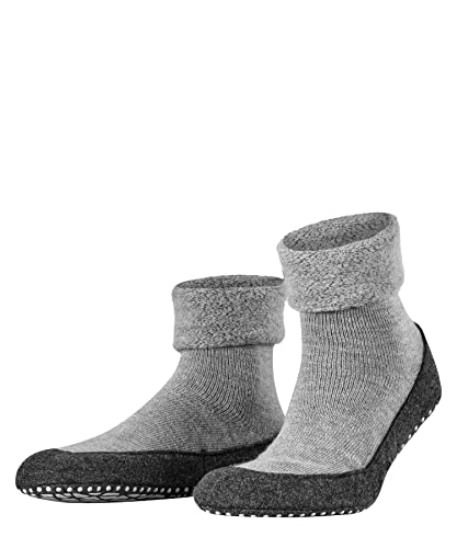 FALKE Herren Hausschuh-Socken Cosyshoe M HP Wolle rutschhemmende Noppen 1 Paar, Grau (Light Grey 3400), 43–44