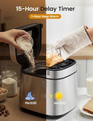 LCKSMAL 2026 Upgraded 2.5LB Bread Maker with Built-in Electronic Scale thumbnail 8