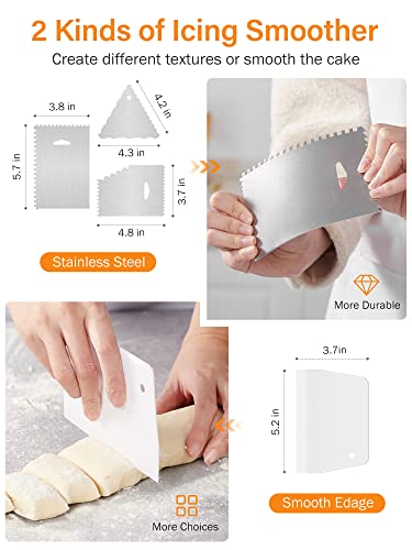 Kootek 177 Pcs Cake Decorating Kits Supplies - Aluminium Alloy Revolving Cake Turntable, Numbered Cake Decorating Tips And Frosting Tools For Baking Cupcake Cookie Muffin Kitchen Utensils #TOP6