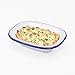 Price comparison product image WINSOME Enamel Pie Dish | White Enamel Roasting Tin| Dishwasher Safe Pie Dish Pudding Baking Steak | Plate Tray for Oven & Stove (L 22 x W 16 x D 4.8 cm)