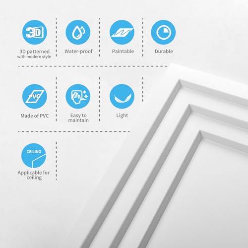 PVC Paneles de Techo Impermeables 24x24 Pulgadas 12 piezas miniatura 4