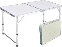 Mesa Dobravel Maleta Portatil, Escrivaninha Dobravel Retangular para Cozinha/Area Externa/Camping(120×60×70CM)