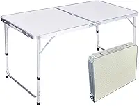 Mesa Dobravel Maleta Portatil, Escrivaninha Dobravel Retangular para Cozinha/Area Externa/Camping（120×60×70CM）