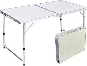 Mesa Dobravel Maleta Portatil, Escrivaninha Dobravel Retangular para Cozinha/Area Externa/Camping（120×60×70CM）