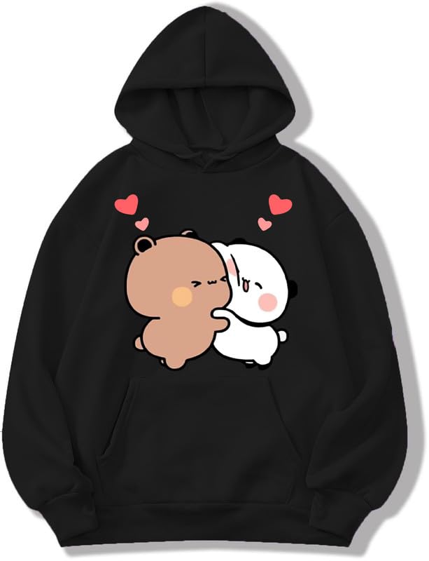 Cute Hoodie Sweatshirt Anime Girl Women Causal Stylish Latest Black Lavender Beige White-image-23