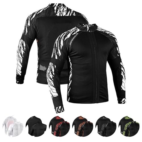 J.A.G. Motorcycle Mesh Shirt for Men with CE Certified Protective Padded Armors | All Season Motorcycle Riding Shirt