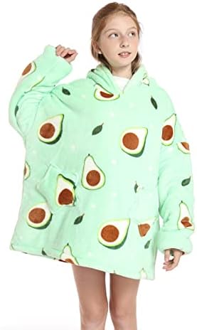 Hoodie Blanket Sweatshirt Oversized Warm Fluffle Blanket Giant Hoodie and Huge Pocket for Boys Girls One Size Fits All 6 41AYGOjMUGL. AC