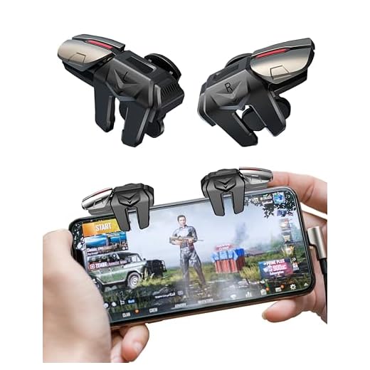 ACEDAYS Mobile Phone Controller for Android & iPhone, 6 Trigger Game Controller Compatible with PUBG Mobile/Knives Out/Call of Duty Mobile, Phone Triggers for Gaming with Sensitive Shoot and Aim